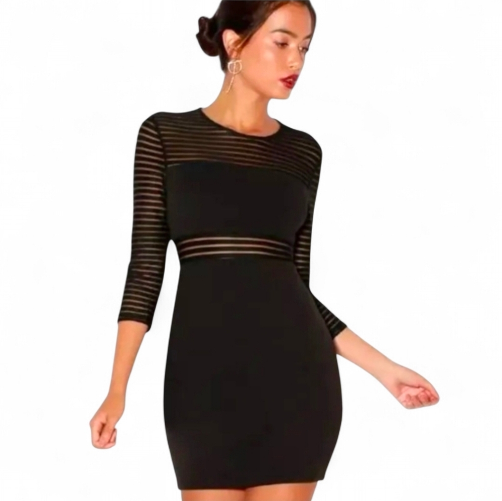 Lulus Mesh Bodycon Mini Dress Size Small